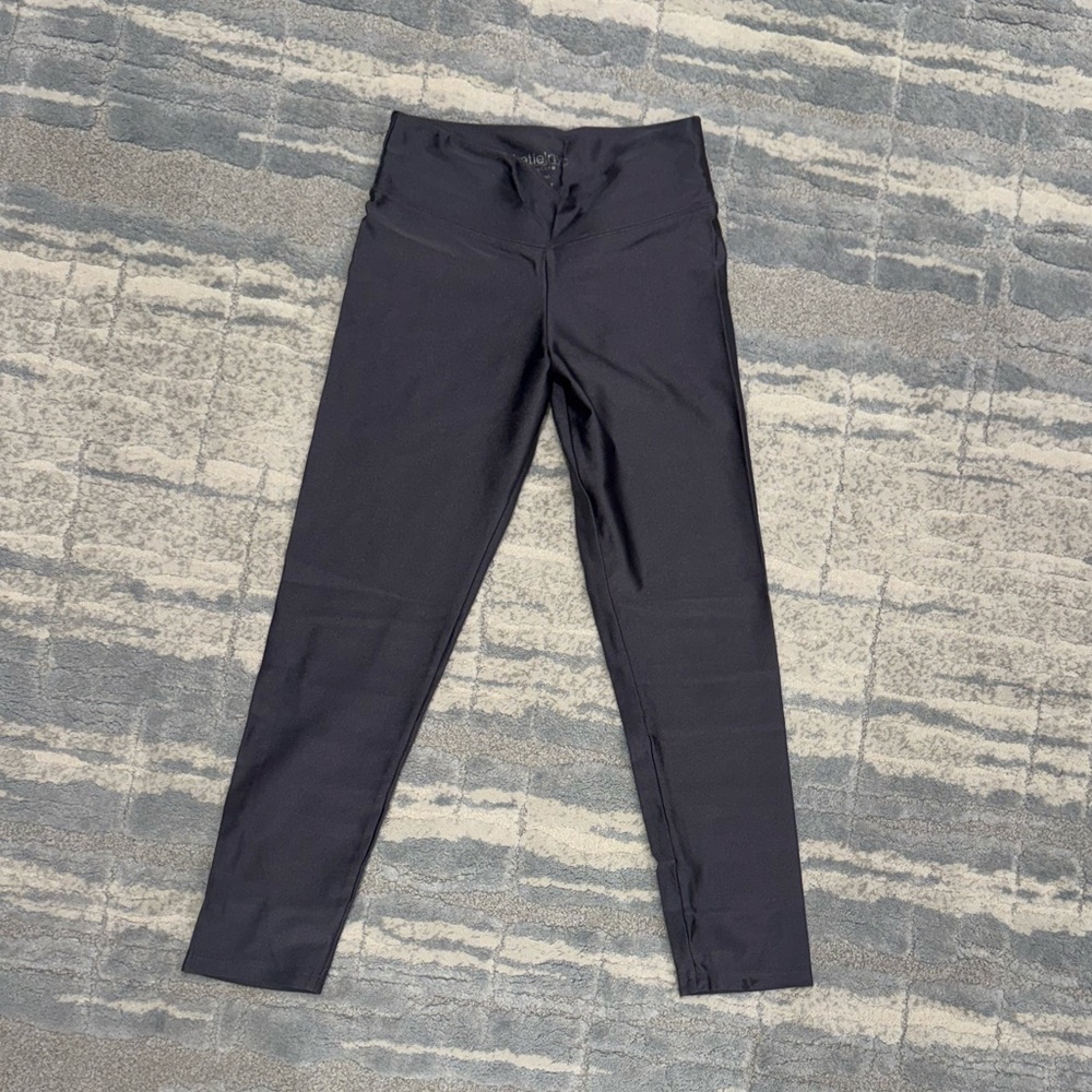 Katie J NYC shiny grey leggings, Girls L